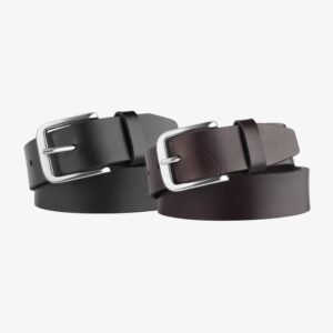 Full-Grain Leather Belt 35mm Matt Nickel Buckle