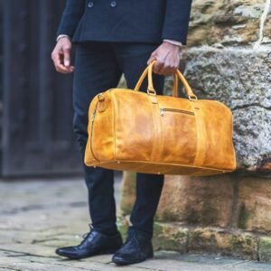 Columbia Large Leather Duffle Bag