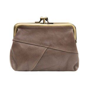 Mushroom Clip Top Leather Purse – Clearance Sale | Soft Leather | Last Stock