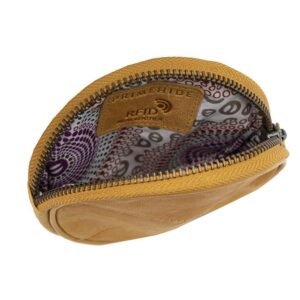 Yellow Round Zipped Coin Pouch