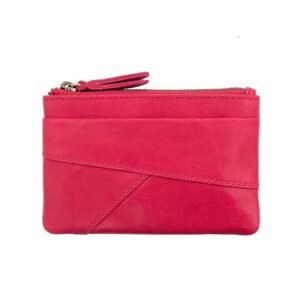RFID Leather Zip Keyring Pouch