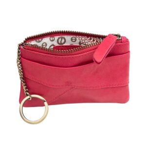 RFID Leather Zip Keyring Pouch