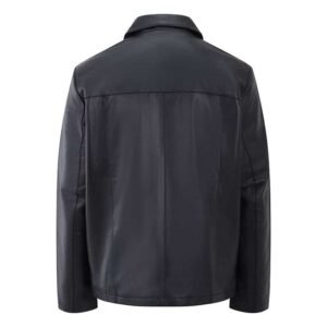 Men’s Black Retro Leather Jacket – Henry