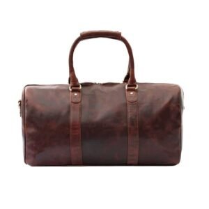 Roma Leather Duffle Bag Brown