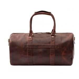 Roma Leather Duffle Bag Brown