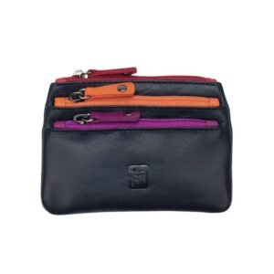 Coin Purse with Coloured Zips