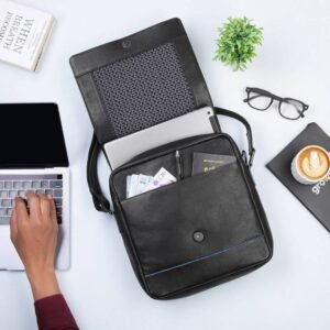 Classic Leather Messenger Bag for Work & Everyday Miles Hudson