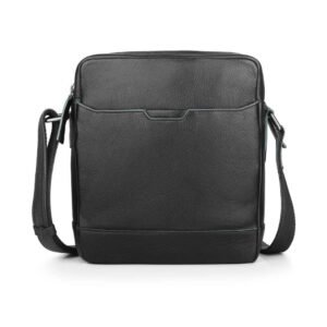Secure Zip-Top Leather Messenger Bag for Tablets & Travel Theo Hudson