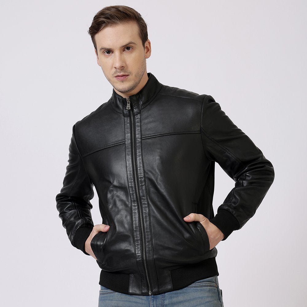 Bomber Leather Jacket Jack Black 6903 3