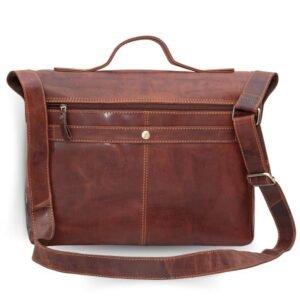Brown Bridge Briefcase with Leather Strap