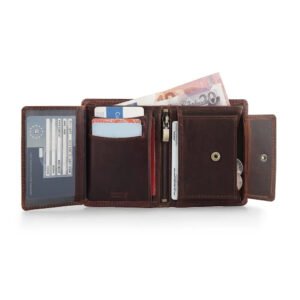 Brown Leather Trifold Wallet – Manhattan New York