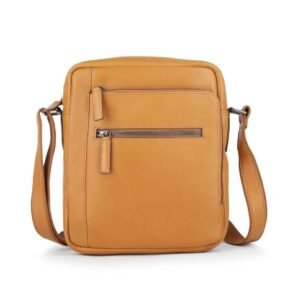 Waxy Leather Messenger Bag with Organiser & Tablet Pocket Frankie Chester