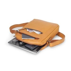 Waxy Leather Messenger Bag with Organiser & Tablet Pocket Frankie Chester