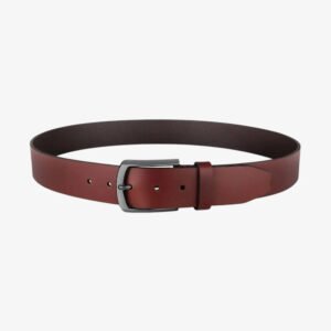 Full-Grain Leather Belt 40mm Gunmetal Buckle
