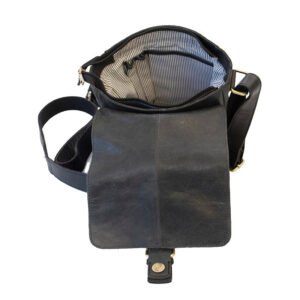 Buckle Leather Messenger Bag For Men