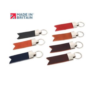 Flag-End Full Grain Leather Keyring – Made In Britain