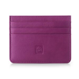 Slim Leather Card Holder with RFID Protection
