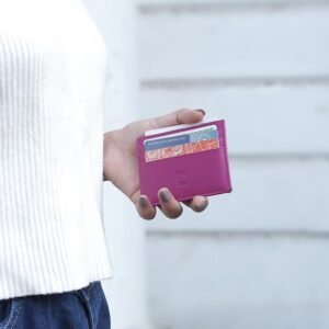 Slim Leather Card Holder with RFID Protection