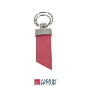 Handmade Leather Keyring with Polished Metal Fitting – Made in the UK