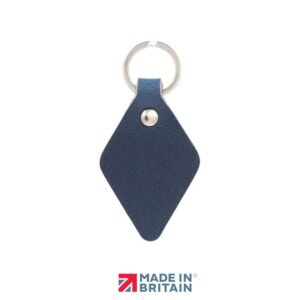 Leather Keyring Diamond Shape Handmade in the UK | Personalised Gift
