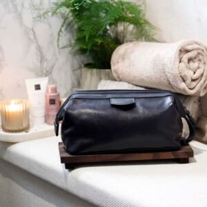 Luxury Leather Washbag – Sandro Tuscan