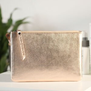 Soft Leather Makeup Pouch Medium