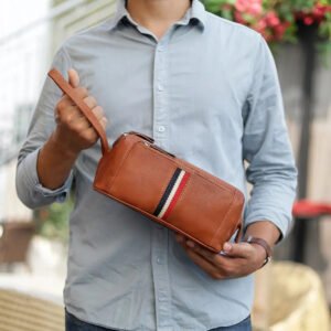 Mens Leather Wash Bag – Texan