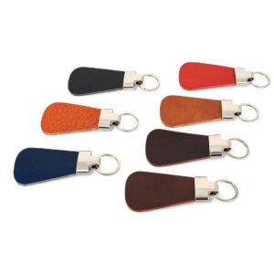 Modern Contour Leather Keyring Handmade in the UK | Personalised Gift