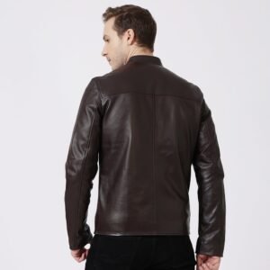 Moto Racer Leather Jacket George Brown