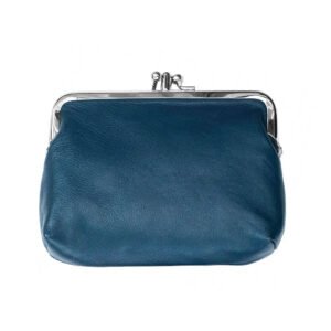 Leather RFID Clip Top Purse – Small Frame Coin Pouch