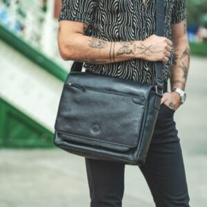 Orion Leather Messenger Bag