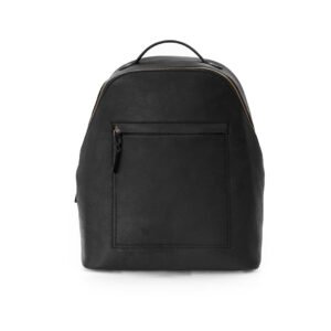 Women’s Black Leather Backpack Rica