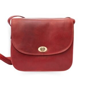 Large Triple-Compartment Leather Handbag – Elena Tuscan