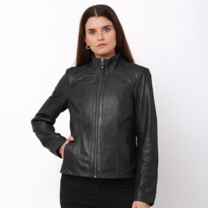 Women’s Black Leather Jacket – Reilly