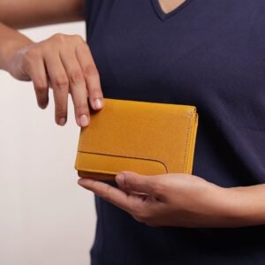 Velura Clip Frame Trifold Purse