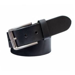 Men’s Black Leather Belt – Full Grain Buffalo Leather